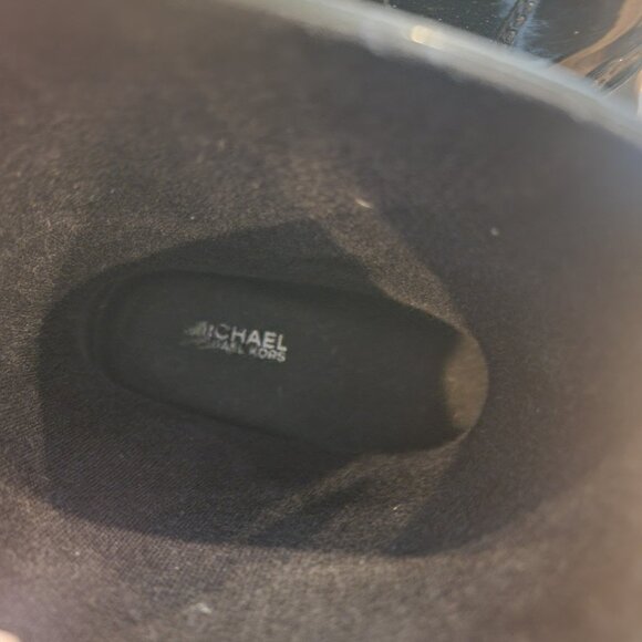 Michael Kors FULTON HARNESS Black Rain Bootie Ankle Boots - Picture 10 of 12